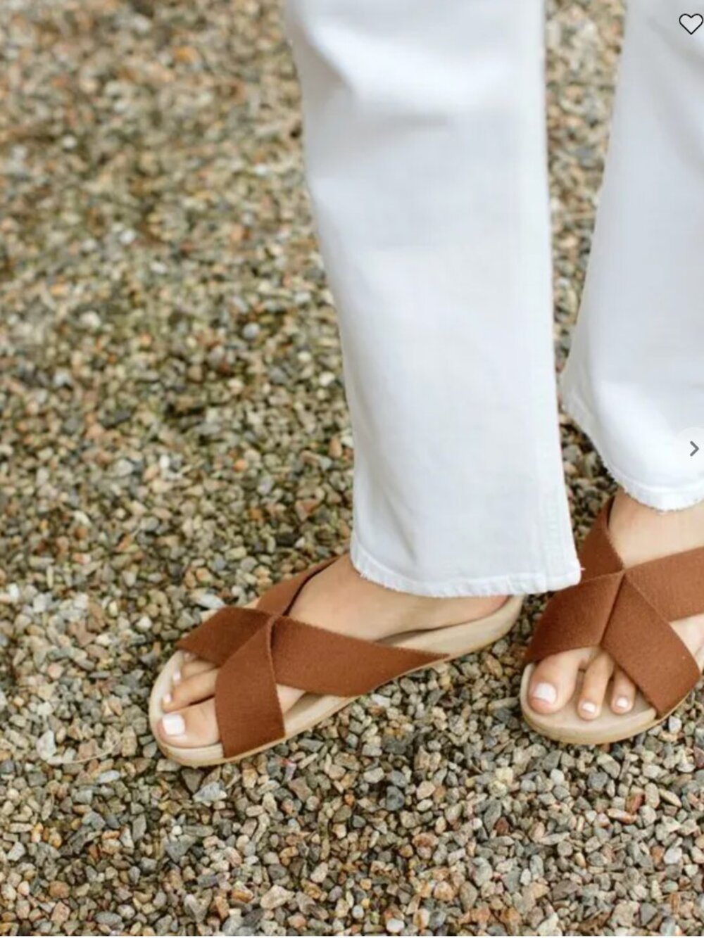 Jenni Kayne Cotton Crossover Sandals in Caramel Brown - Size 40
NEW
